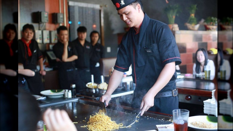 Teppanyaki chef at Nikko Hibachi