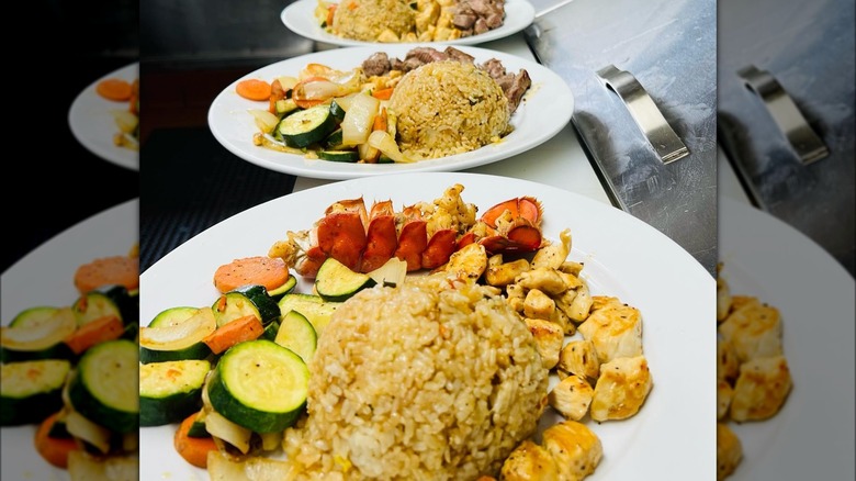 Fried rice and lobster 