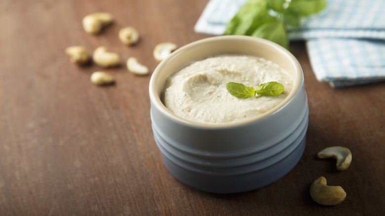 cashew cream in small bowl