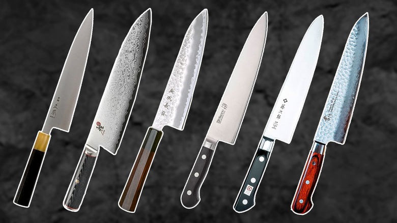 Multiple Japanese knives