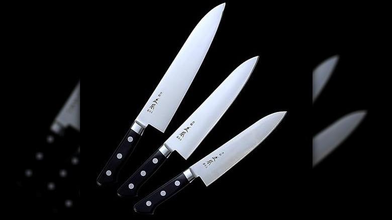 Three Masamoto Japanese knives