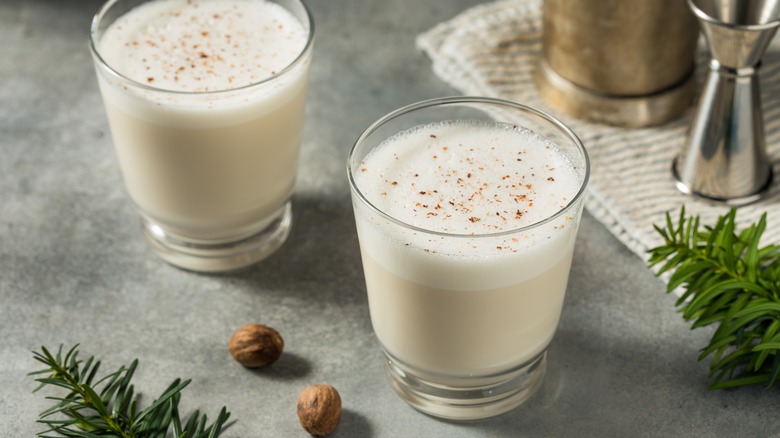 eggnog and spices for bourbon