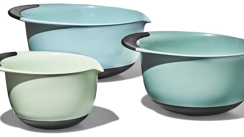 Three Oxo Good Grips mixing bowls