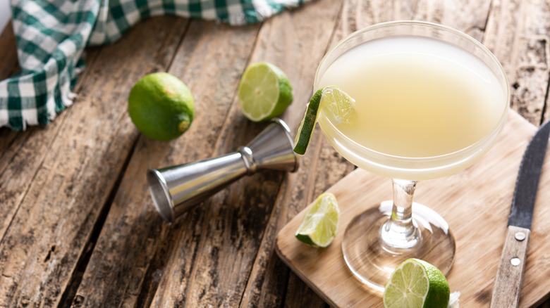 Daiquiri limes on rustic wood