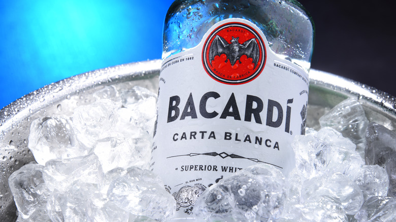 Bacardi Superior rum on ice