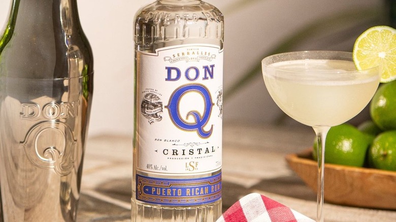 Don Q Cristal rum bottle