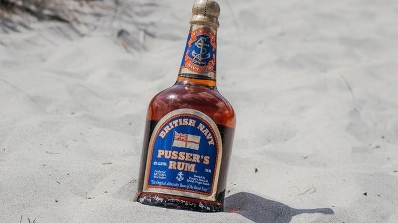 Pusser's Rum on beach