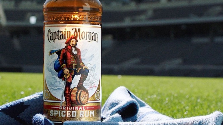 Captain Morgan bottle in stadium