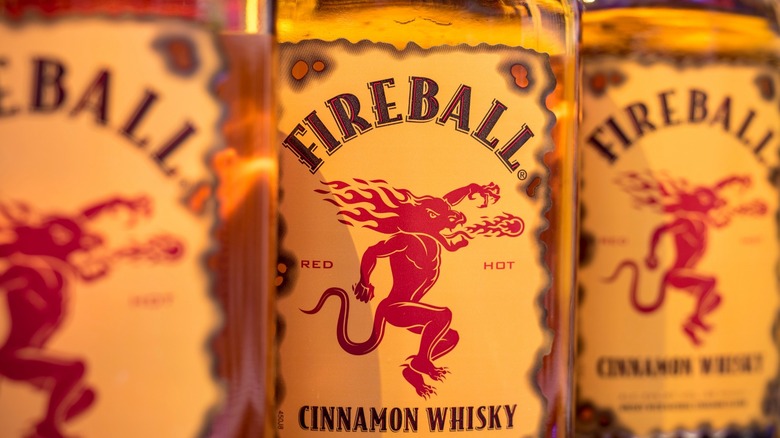 Bottles of Fireball Whiskey