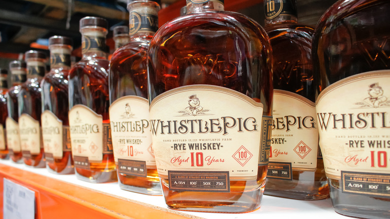 Bottles of Whistle Pig Rye