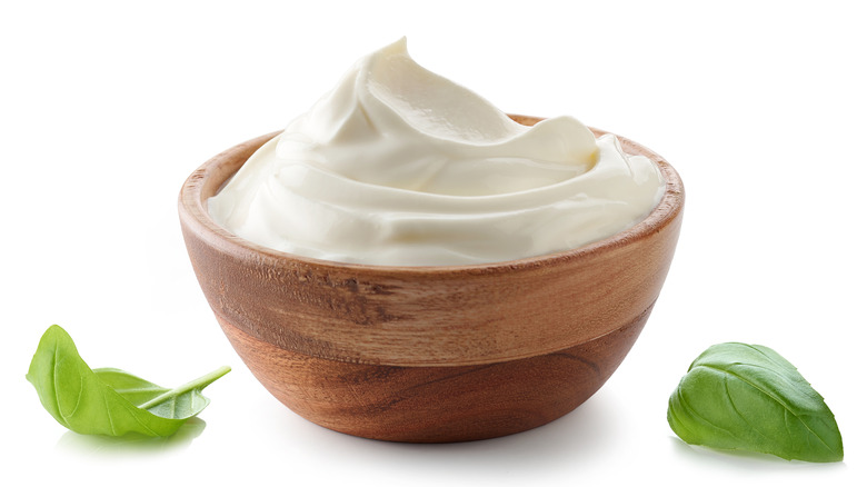 Greek yogurt with mint