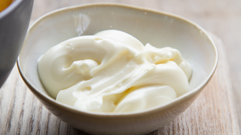 Mayonnaise in a bowl