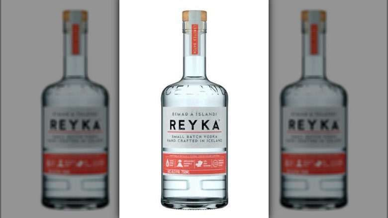 Bottle of Reyka vodka 