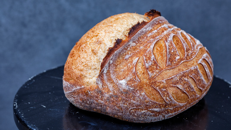 Boule of baked bread