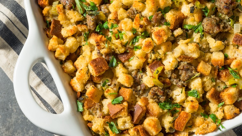 homemade Thanksgiving stuffing