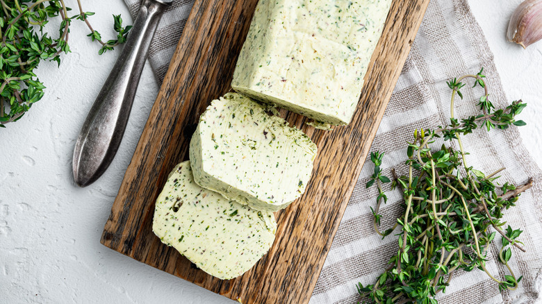 compound butter on table