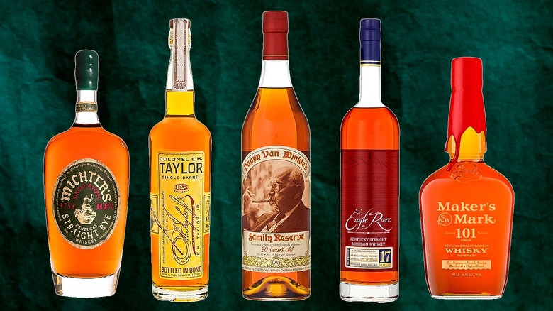 assorted premium bourbons