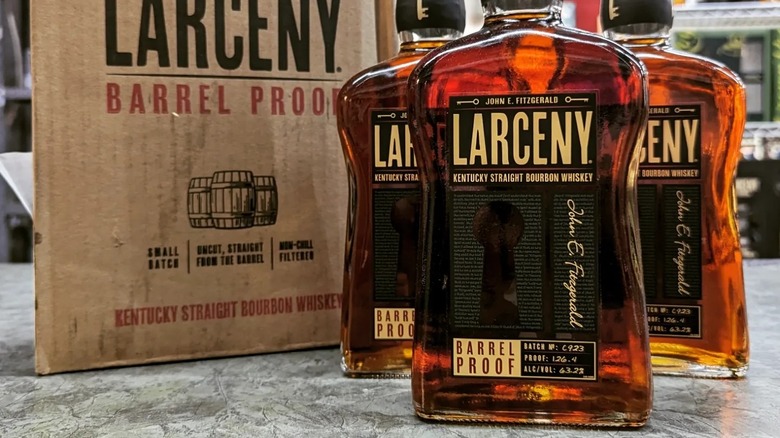 Larceny Barrel Proof bottles