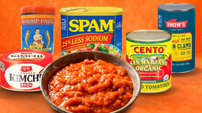 Canned foods that contain umami