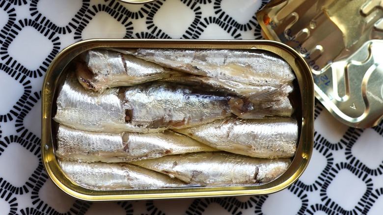 Canned sardines