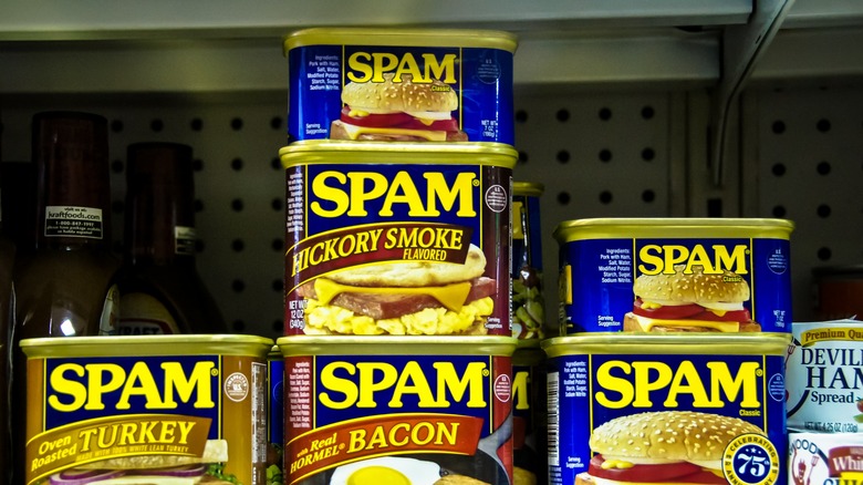 Spam on a shelf