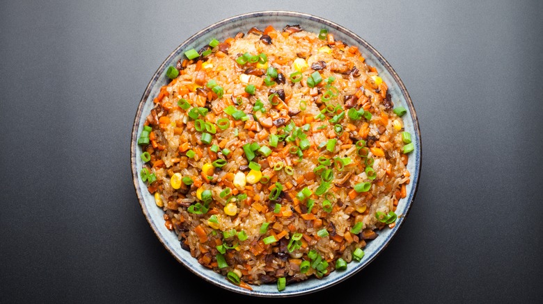 fried glutinous rice in platter