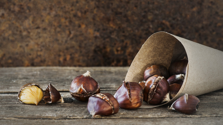 chestnuts in paper cone