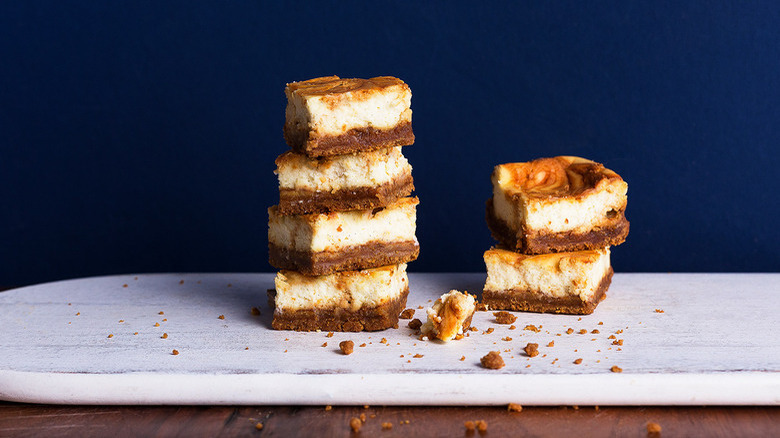 stacked cheesecake bars