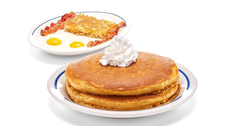 IHOP pumpkin pancake stack