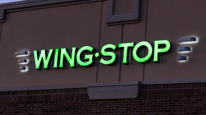 Wingstop restaurant sign