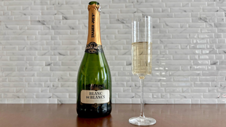 TJ's sparkling wine with flute