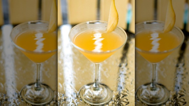 B2C2 Cocktail with lemon garnish