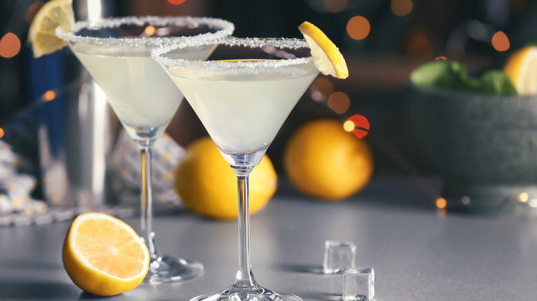 Lemon drop martini glasses