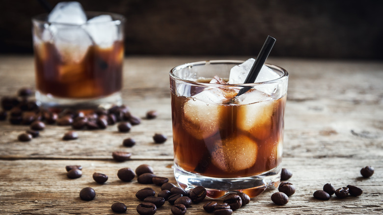 coffee cocktail on the rocks