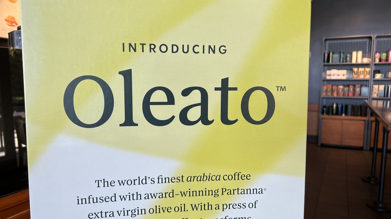 Starbucks Oleato sign