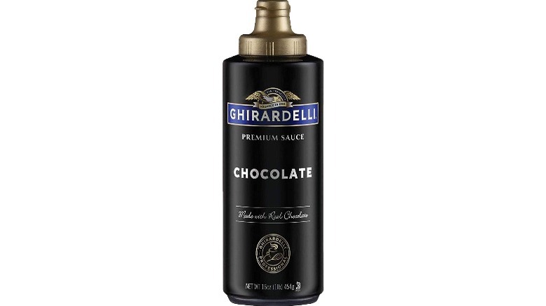 Bottle of chocolate Ghirardelli sauce