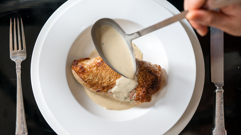 chicken breast with velouté