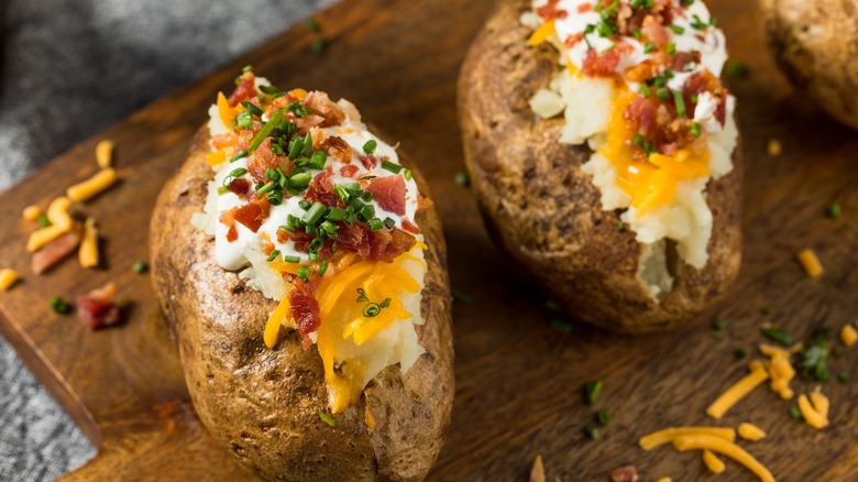 loaded baked potatoes