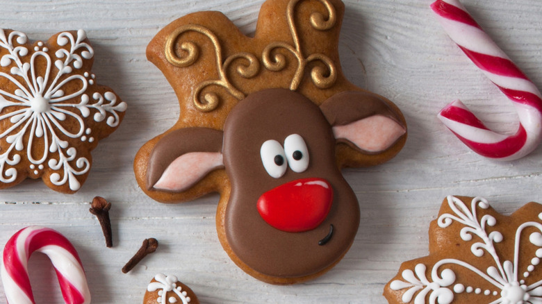 Gingerbread reindeer cookie