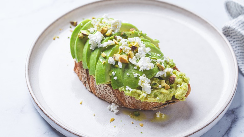 avocado toast with feta 