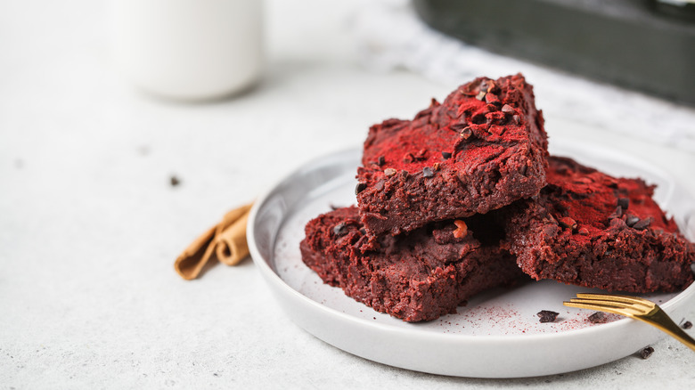Brownies made with beets