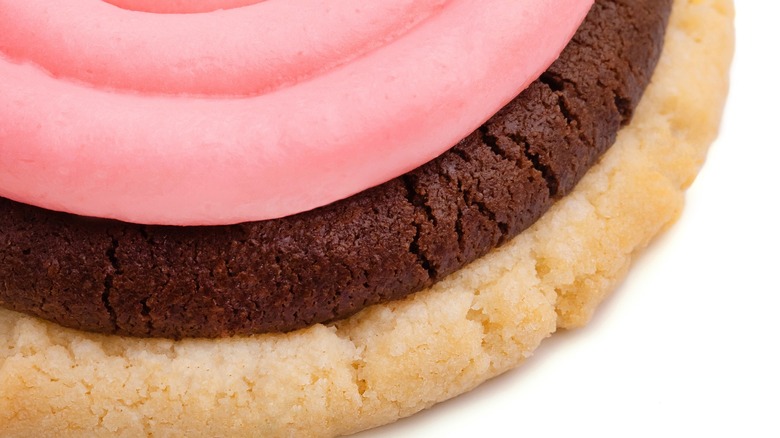 closeup of Neapolitan cookie