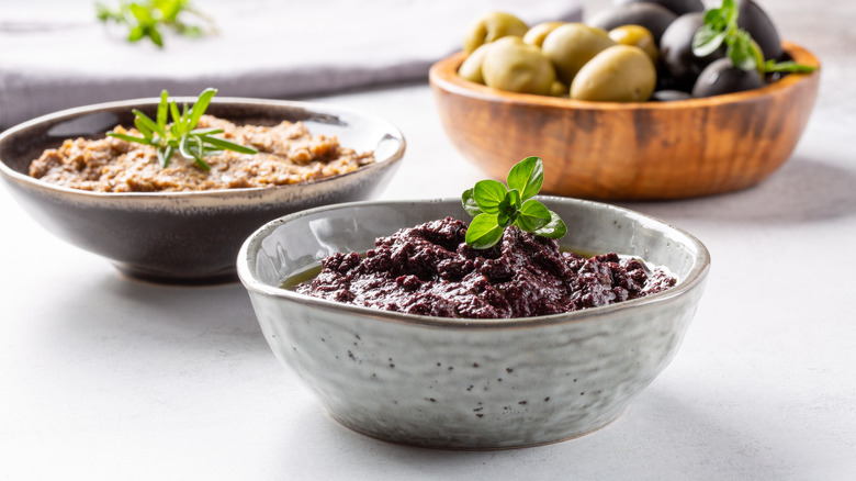 Olive tapenade ceramic bowl