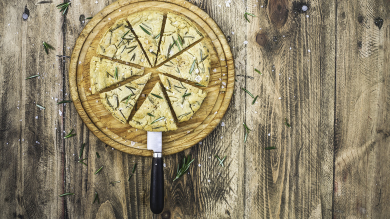 Plate of socca flatbread