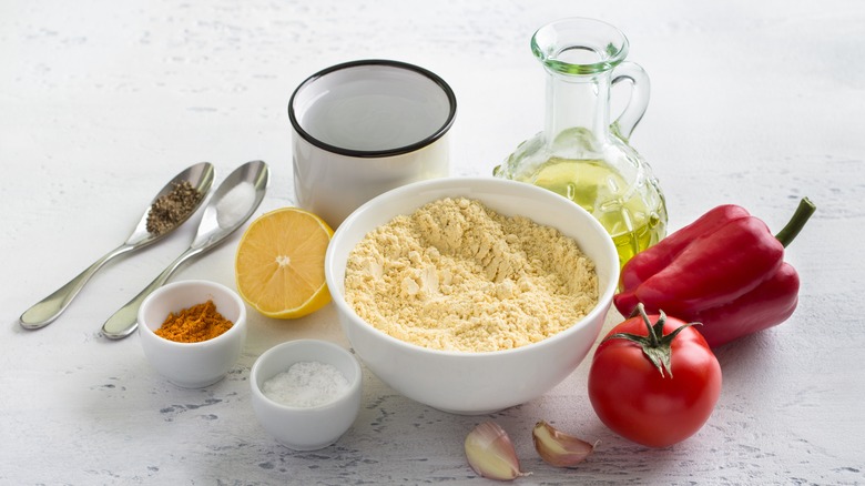 Ingredients for chickpea frittata