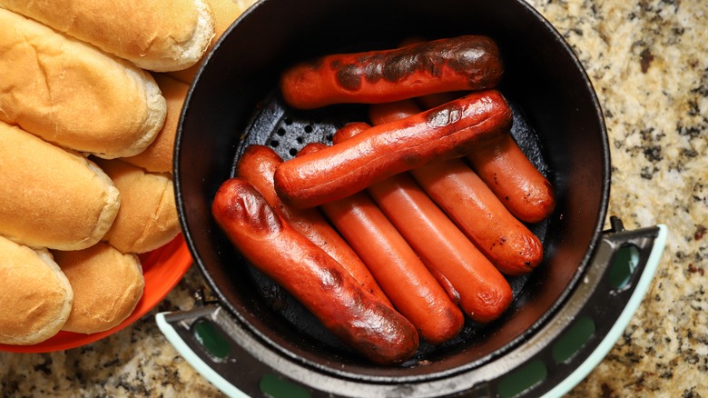 Hot dogs in an air fryer