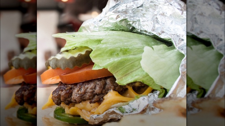 Five Guys lettuce wrap