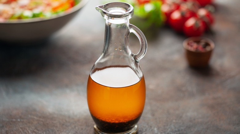 Bottle of vinaigrette