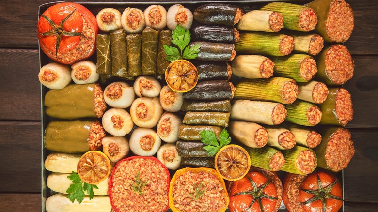 assorted mahshi stuffed vegetables