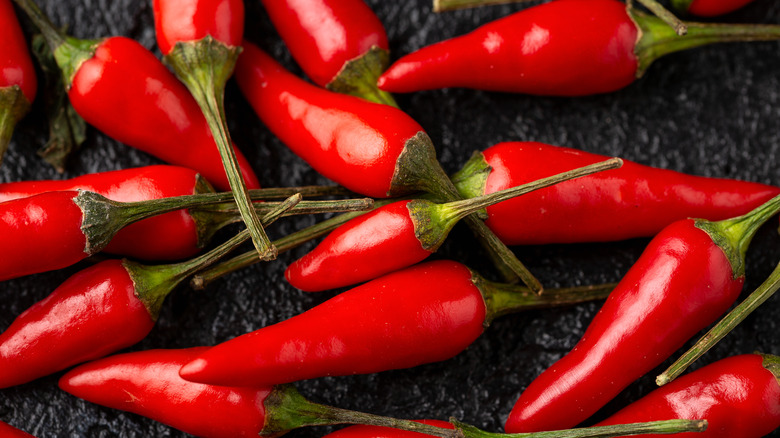 Fresh bird's eye chilis